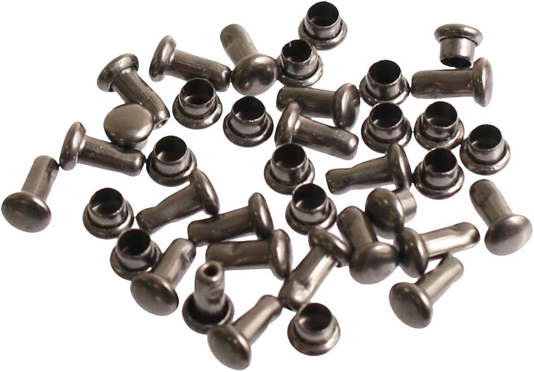 日本紐釦貿易 両面カシメ ミニサイズ ブラックニッケル φ3.5mm 20個入 F3-122-20 （ご注文単位1束）【直送品】