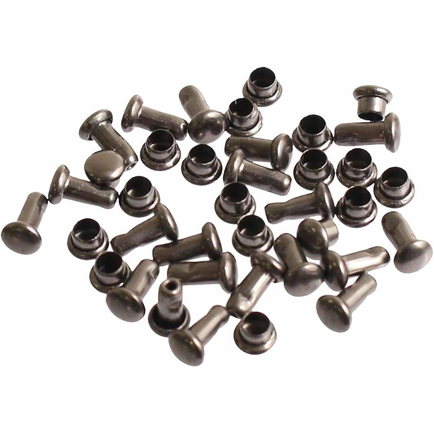 日本紐釦貿易 両面カシメ ミニサイズ ブラックニッケル φ3.5mm 20個入 F3-122-20 (ご注文単位1束)【直送品】