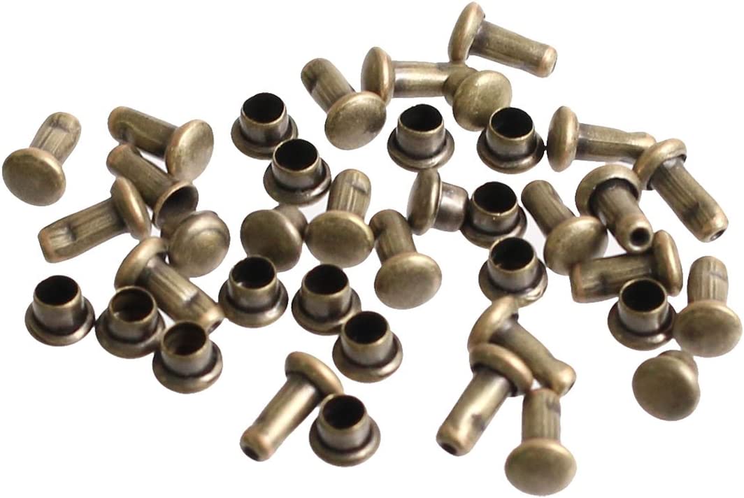 日本紐釦貿易 両面カシメ ミニサイズ アンティークゴールド φ3.5mm 20個入 F3-123-20 （ご注文単位1束）【直送品】