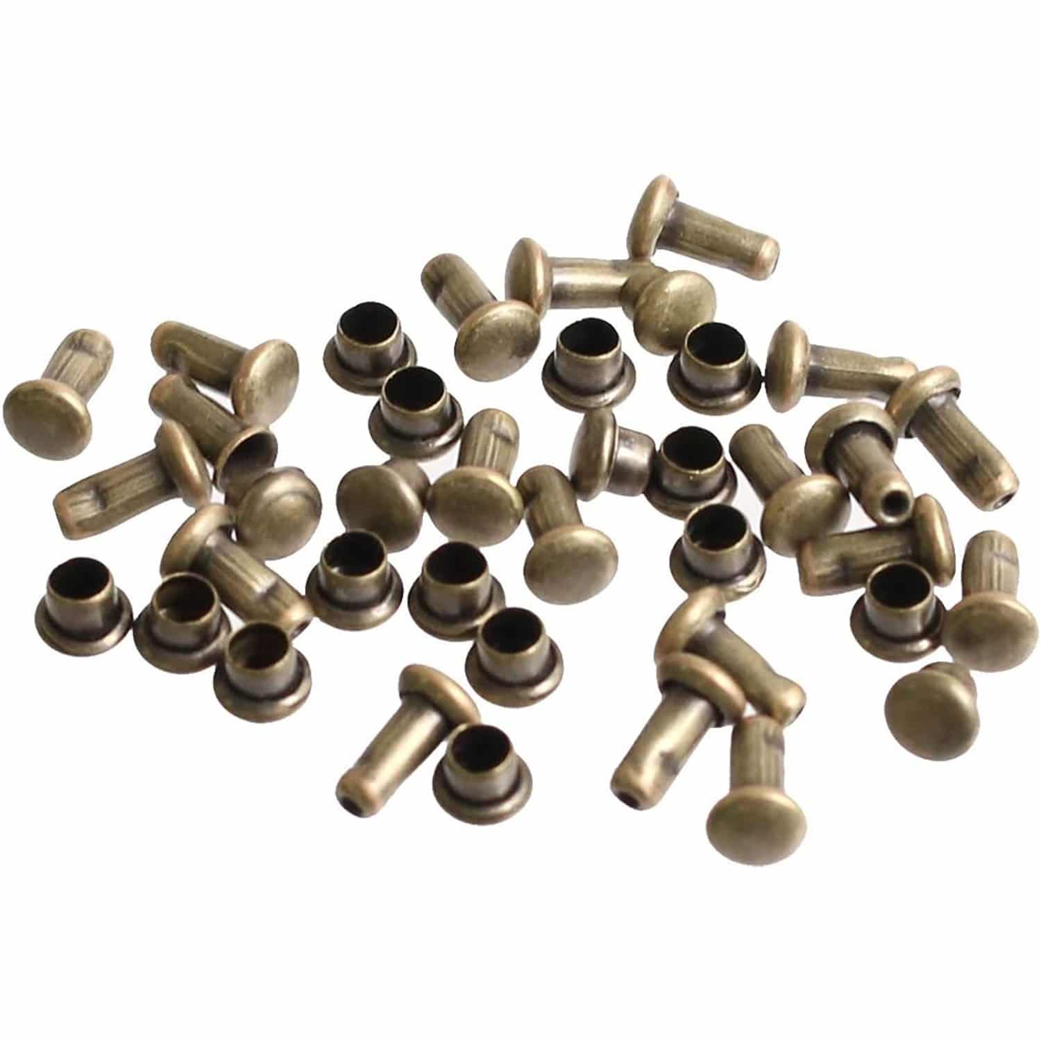 日本紐釦貿易 両面カシメ ミニサイズ アンティークゴールド φ3.5mm 20個入 F3-123-20 （ご注文単位1束）【直送品】