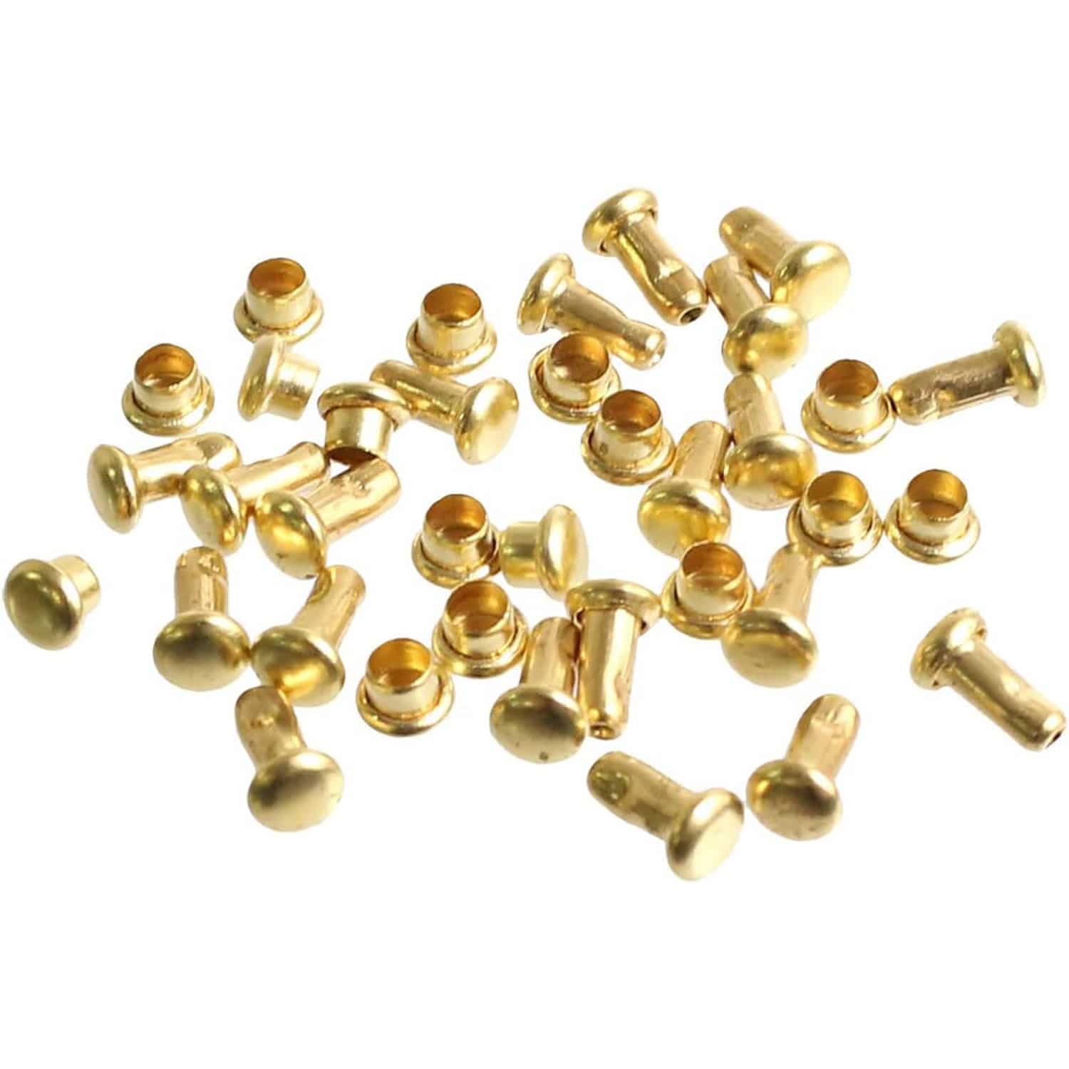 日本紐釦貿易 両面カシメ ミニサイズ ゴールド φ3.5mm 20個入 F3-124-20 （ご注文単位1束）【直送品】