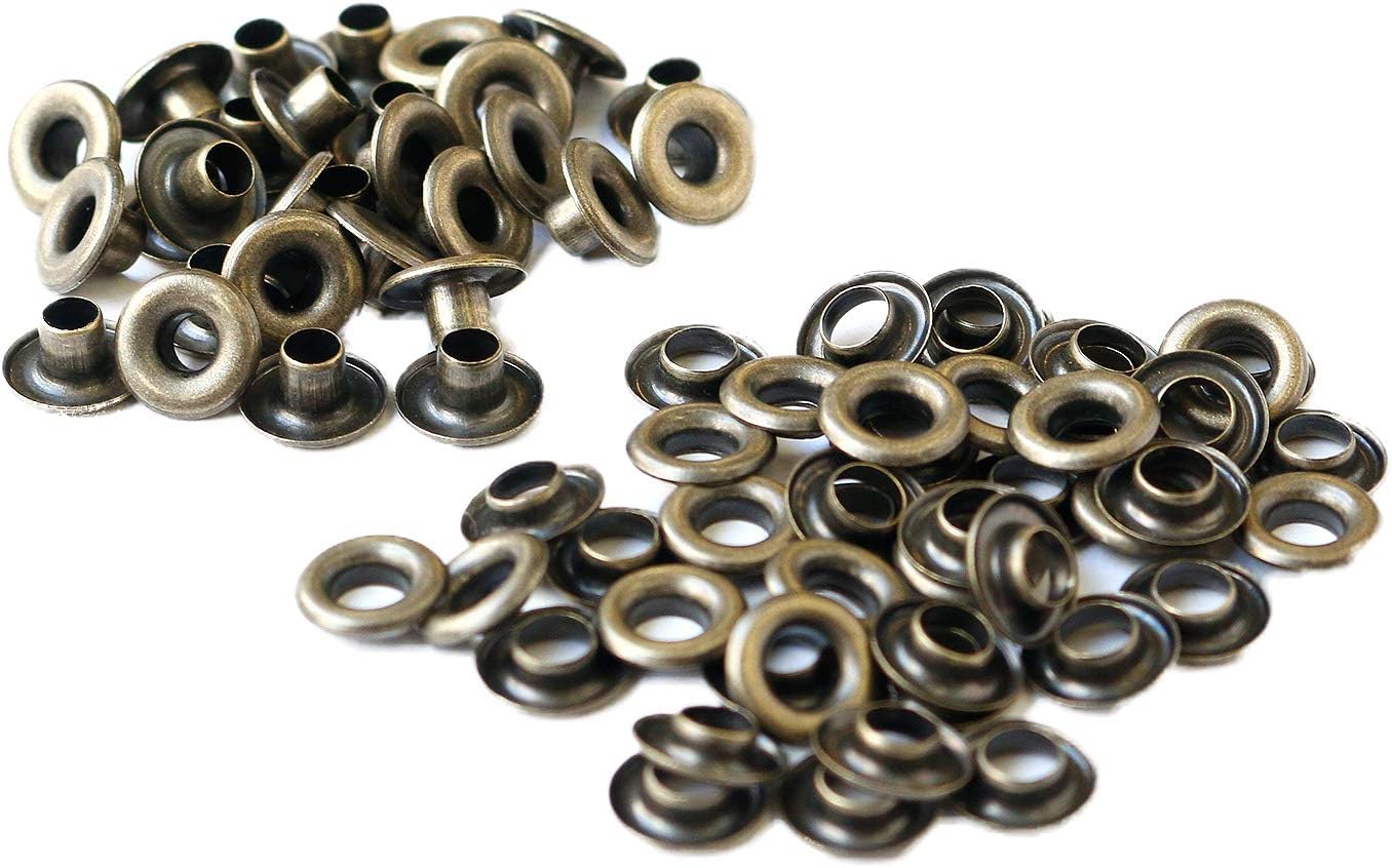 日本紐釦貿易 両面ハトメ #200 穴4mm アンティークゴールド 200組入 （ご注文単位1束）【直送品】