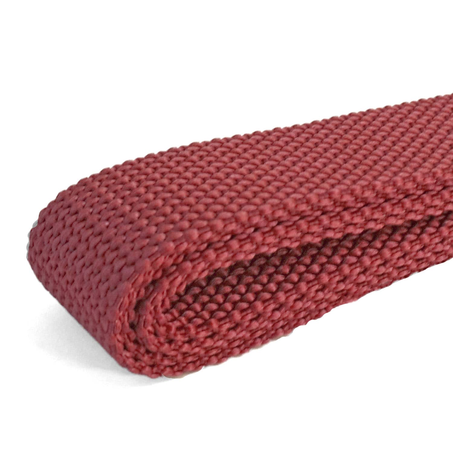 日本紐釦貿易 カラフルポリテープ 25㎜巾 1.6m 濃赤 MHP25-387-15 （ご注文単位1巻）【直送品】