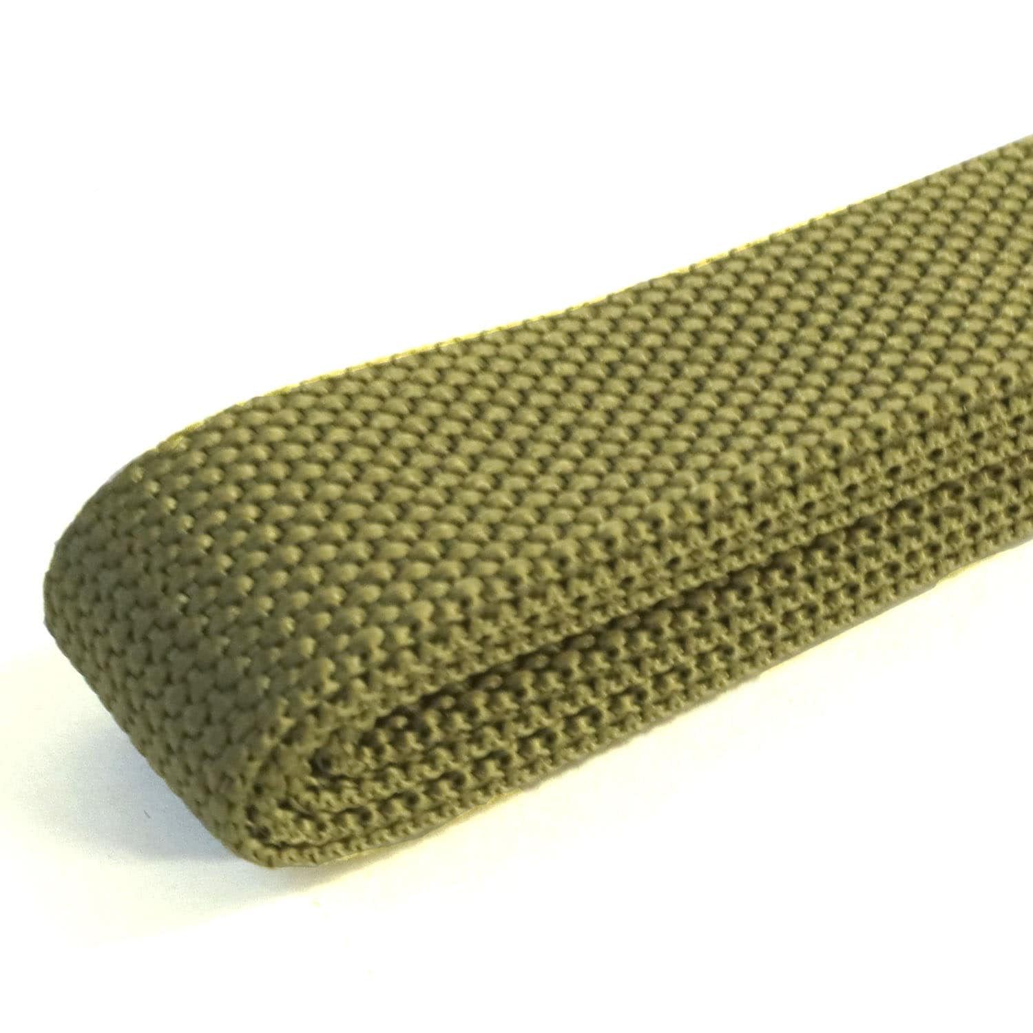 日本紐釦貿易 カラフルポリテープ 25㎜巾 1.6m カーキ MHP25-387-45 （ご注文単位1巻）【直送品】