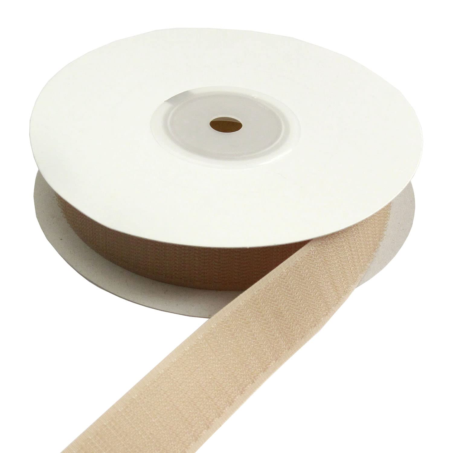 日本紐釦貿易 Y.K.K ベルクロ面ファスナー 縫い付けタイプ 巾25mm 徳用5m巻 A(フック) 1140サンド (ご注文単位1巻)【直送品】