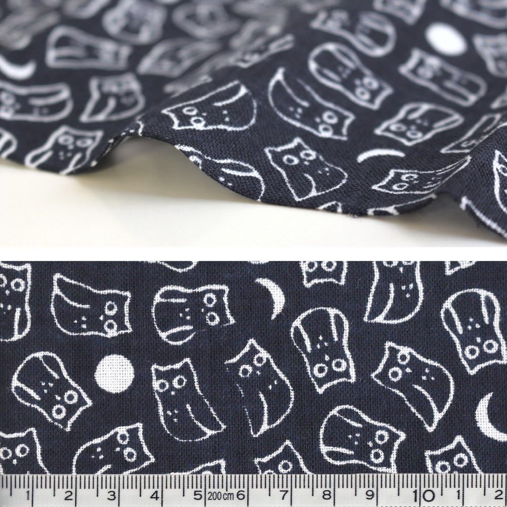 日本紐釦貿易 小紋手ぬぐい ふくろう 33×90cm MYM93362 (ご注文単位1枚)【直送品】