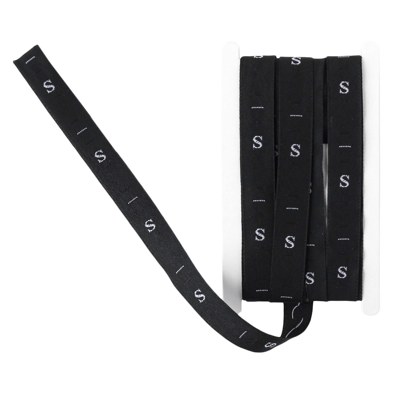 日本紐釦貿易 サイズタグ S 9mm巾 ブラック TME-SB (ご注文単位1束)【直送品】