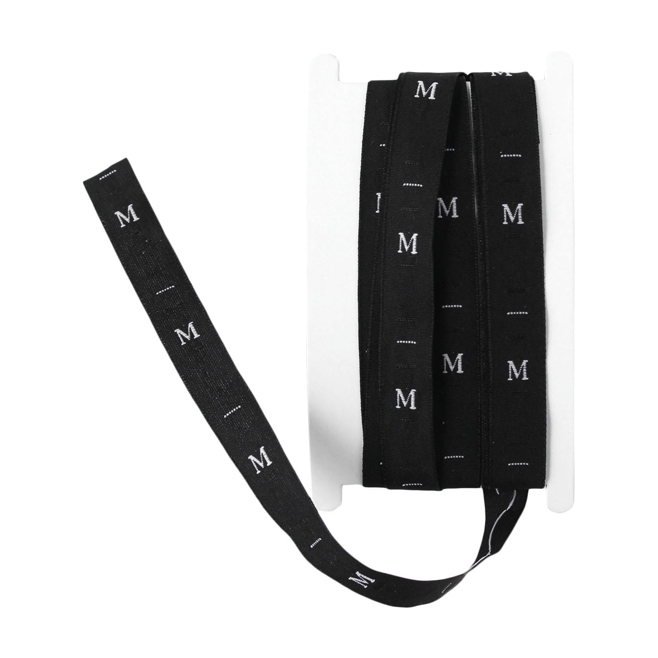 日本紐釦貿易 サイズタグ M 9mm巾 ブラック TME-MB (ご注文単位1束)【直送品】