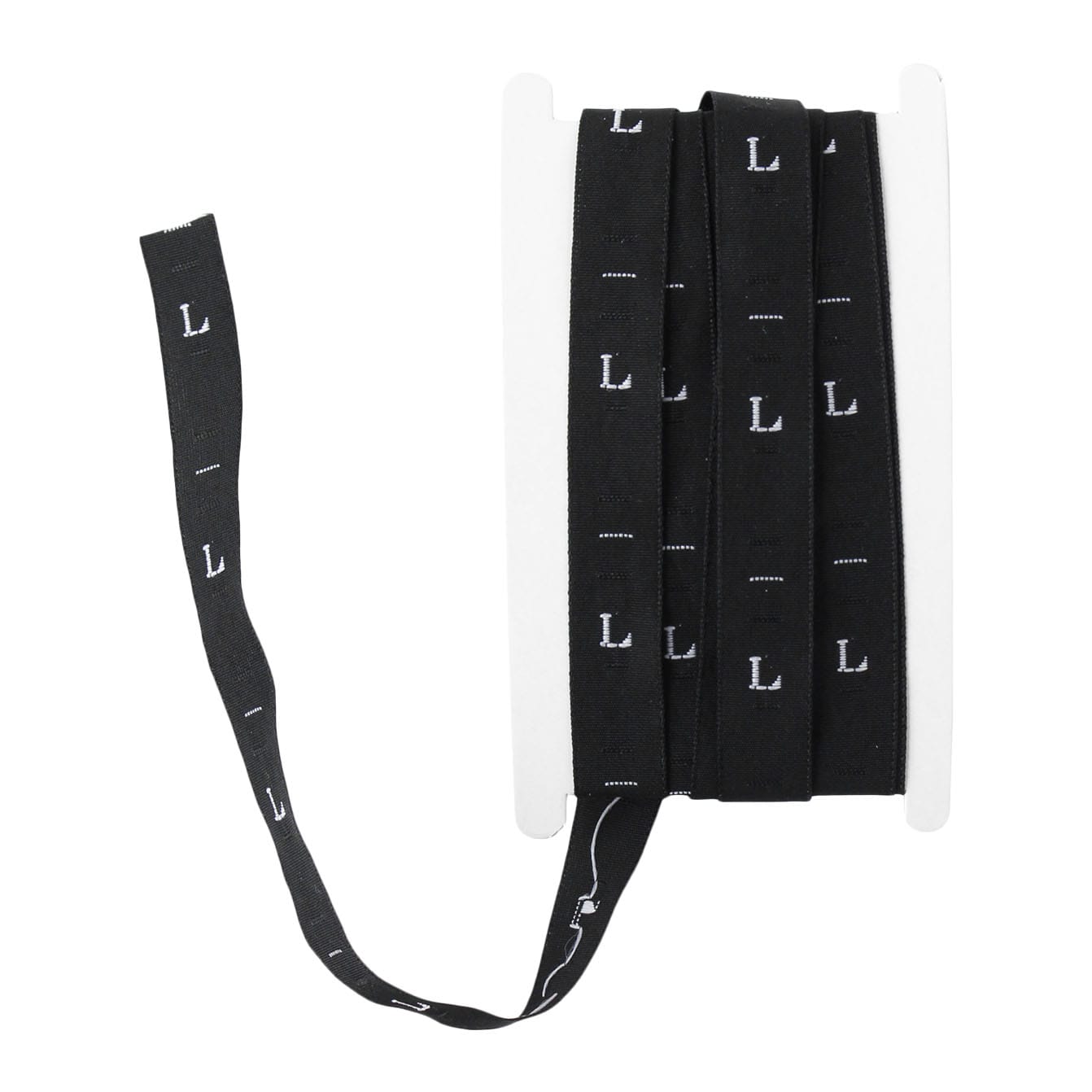 日本紐釦貿易 サイズタグ L 9mm巾 ブラック TME-LB （ご注文単位1束）【直送品】