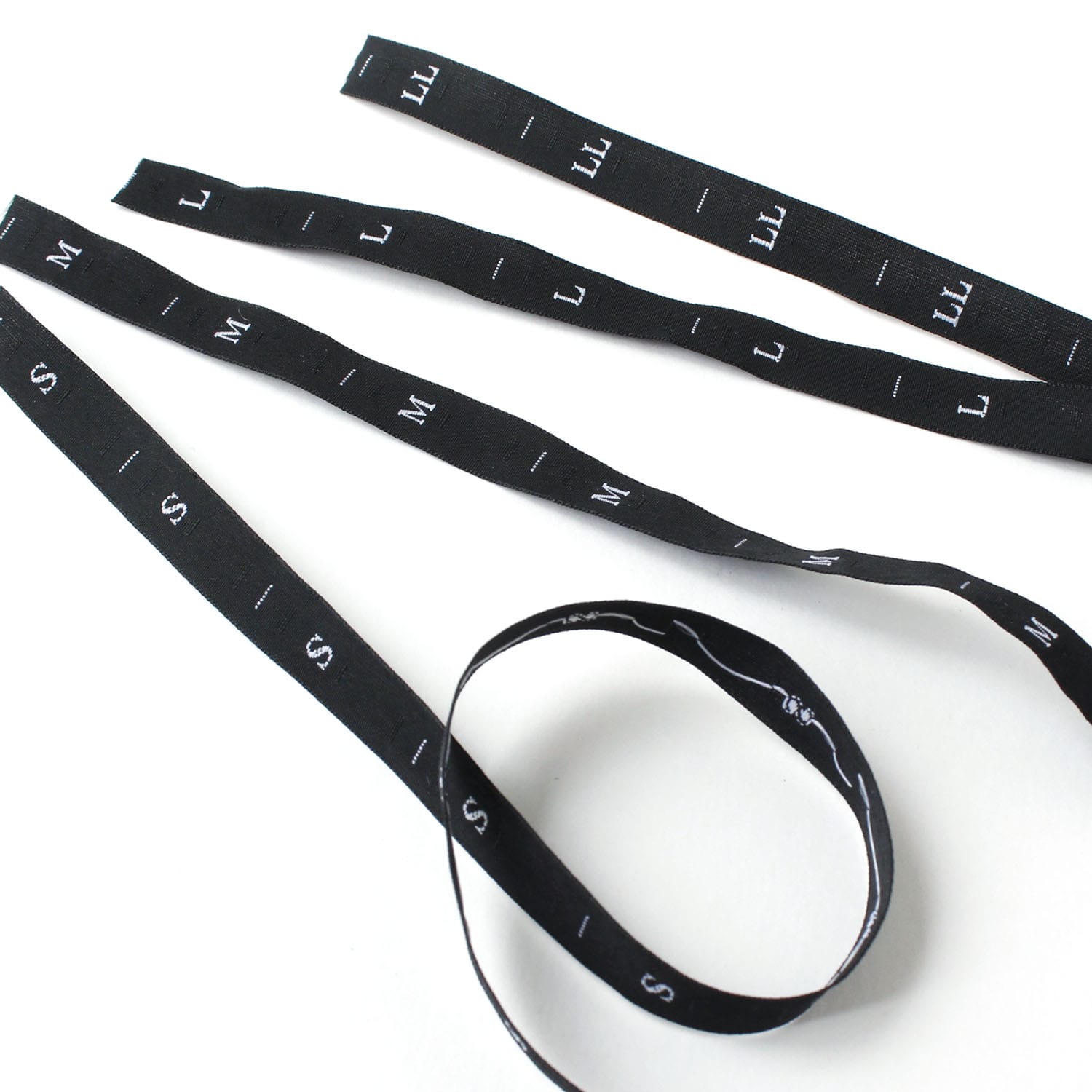 日本紐釦貿易 サイズタグ L 9mm巾 ブラック TME-LB （ご注文単位1束）【直送品】