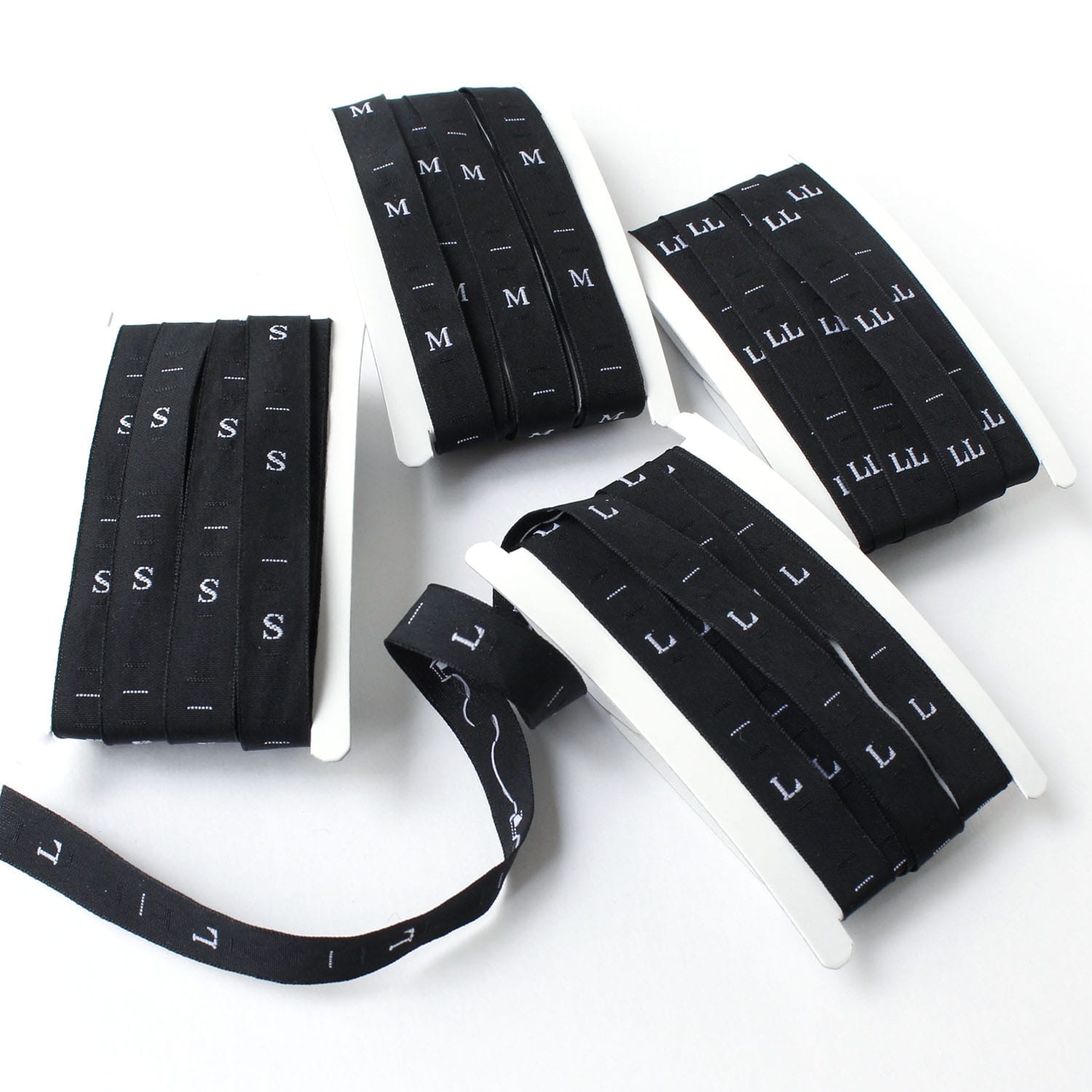 日本紐釦貿易 サイズタグ L 9mm巾 ブラック TME-LB （ご注文単位1束）【直送品】