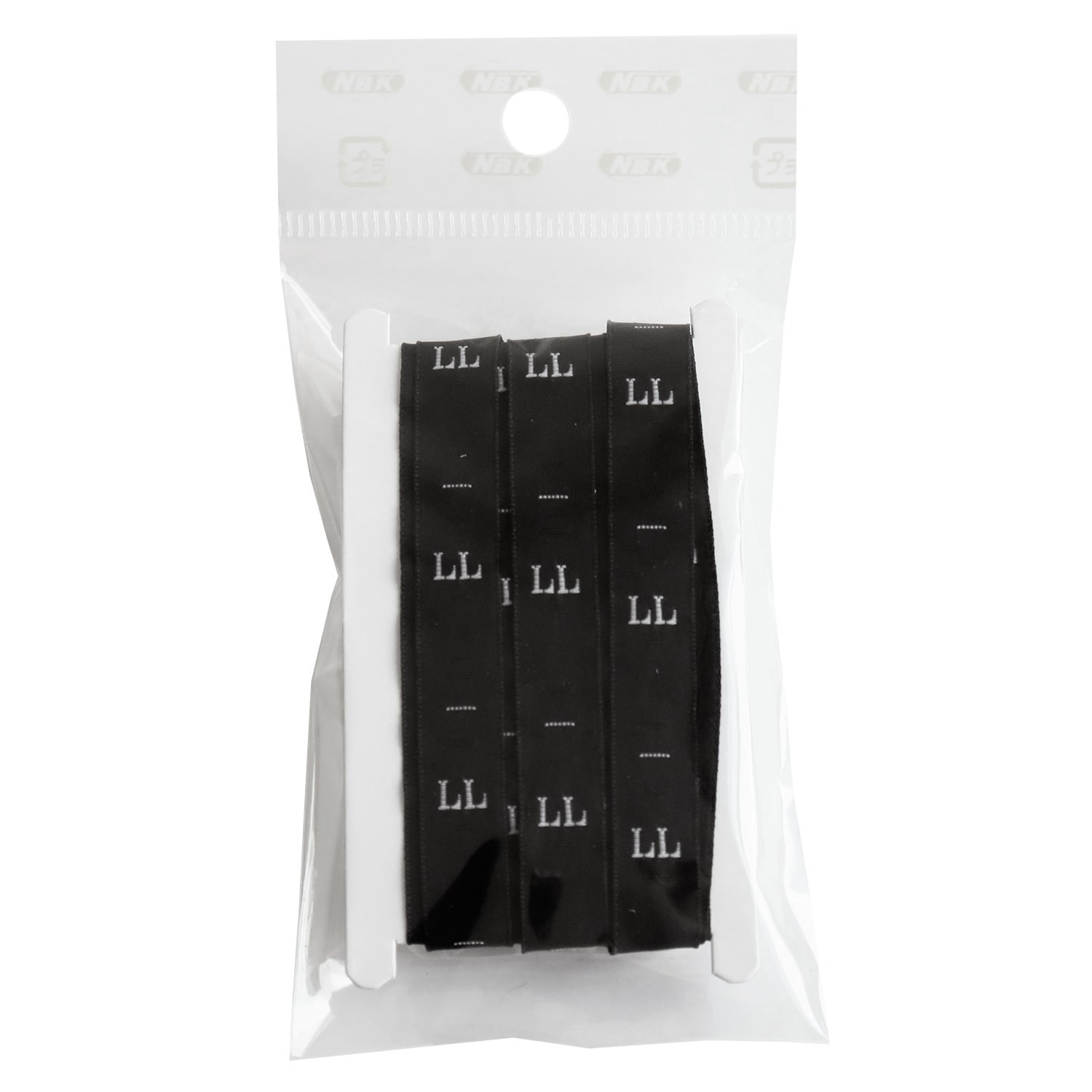 日本紐釦貿易 サイズタグ LL 9mm巾 ブラック TME-LLB (ご注文単位1束)【直送品】