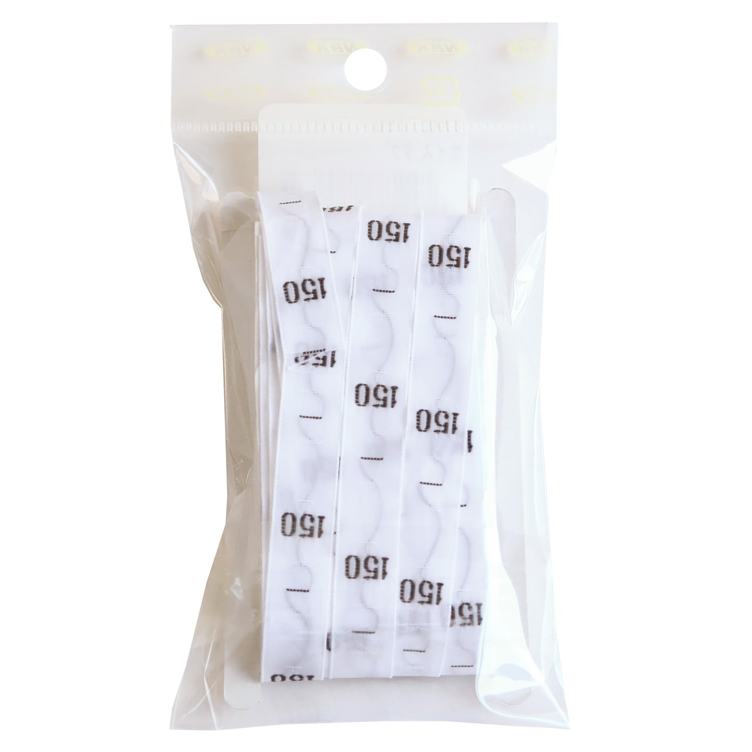 日本紐釦貿易 サイズタグ 150 9mm巾 ホワイト TME-150 (ご注文単位1束)【直送品】