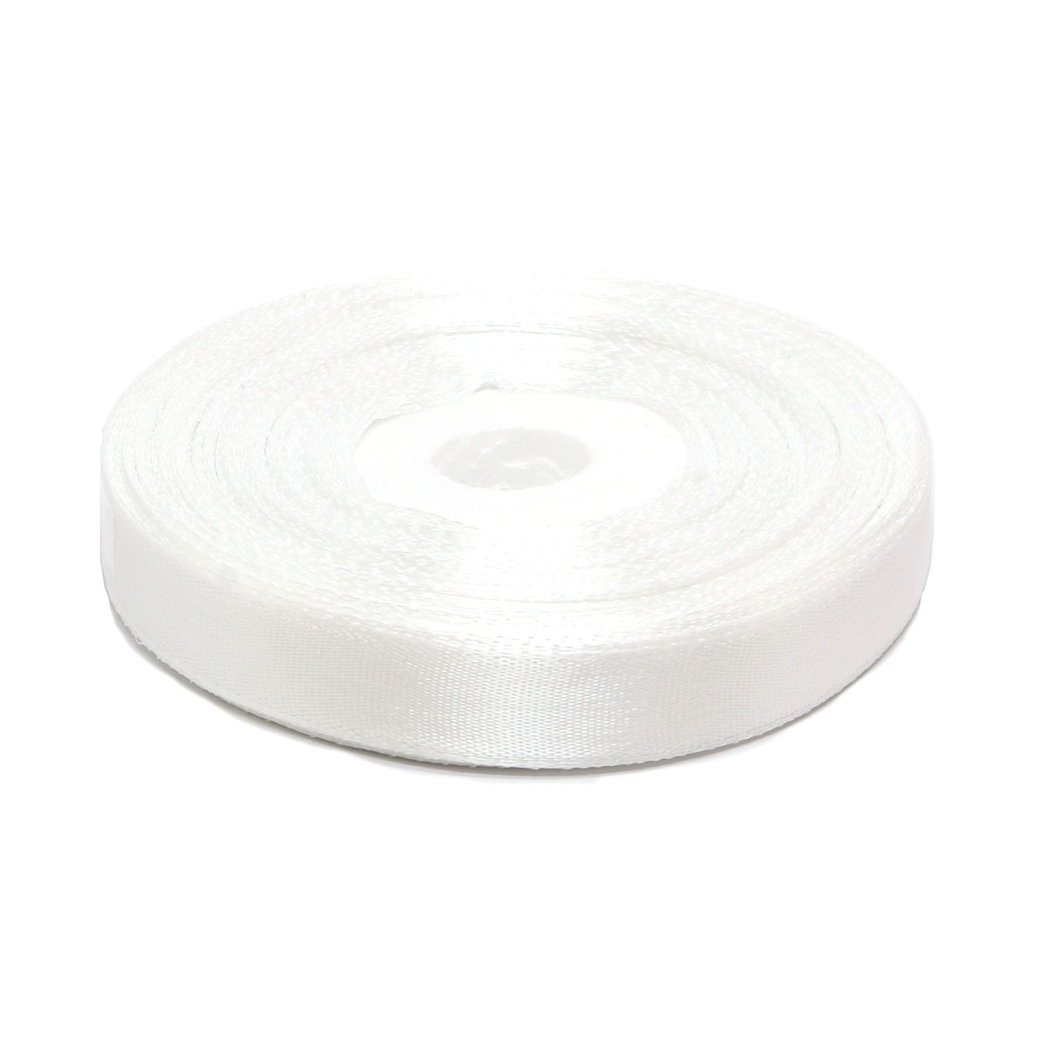 日本紐釦貿易 カラーリボン 巾12mm×29m お徳用10反 カラー/白 （ご注文単位1セット）【直送品】