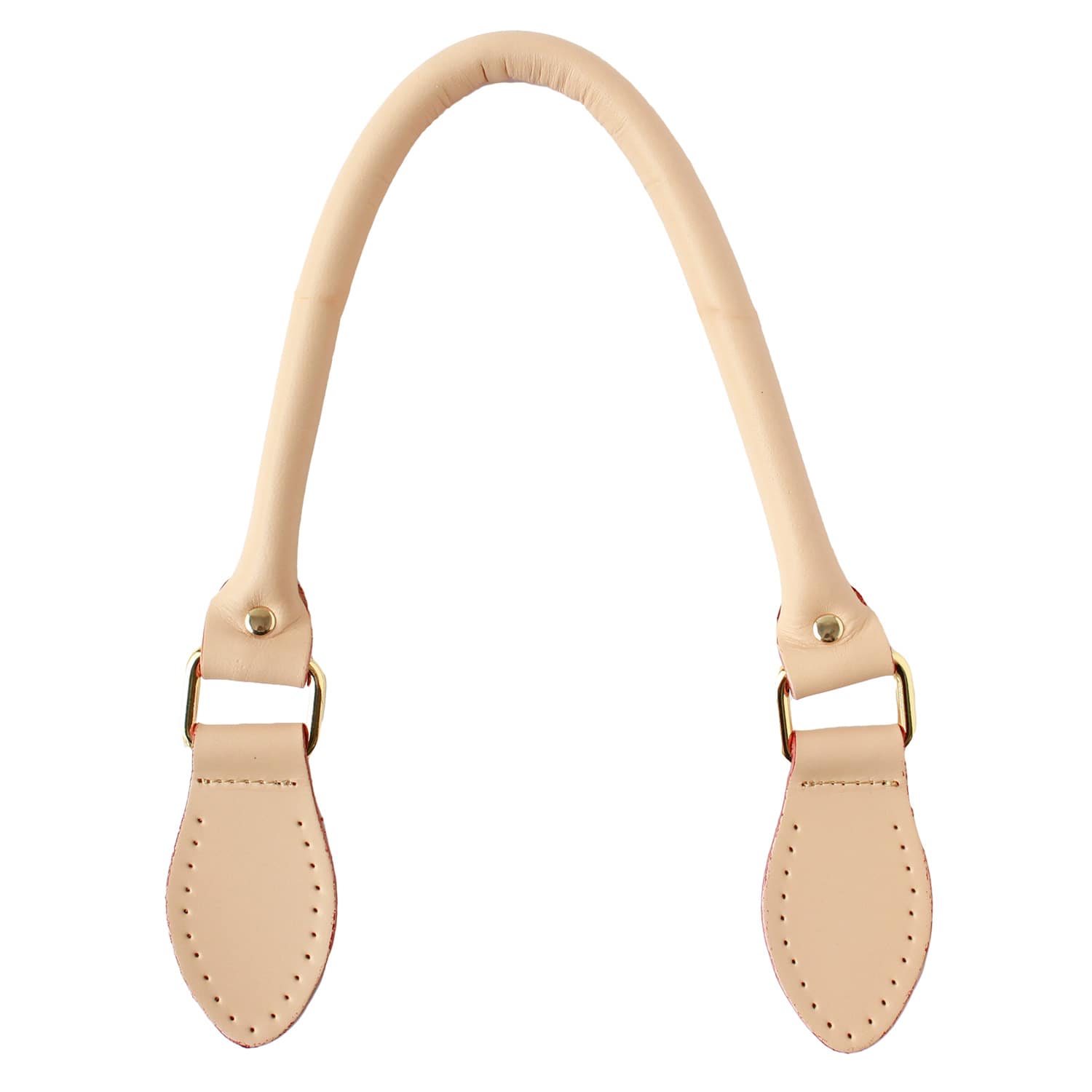 日本紐釦貿易 最高級ヌメ革ハンドル 約40cm ベージュ KT97G-E (ご注文単位1組)【直送品】