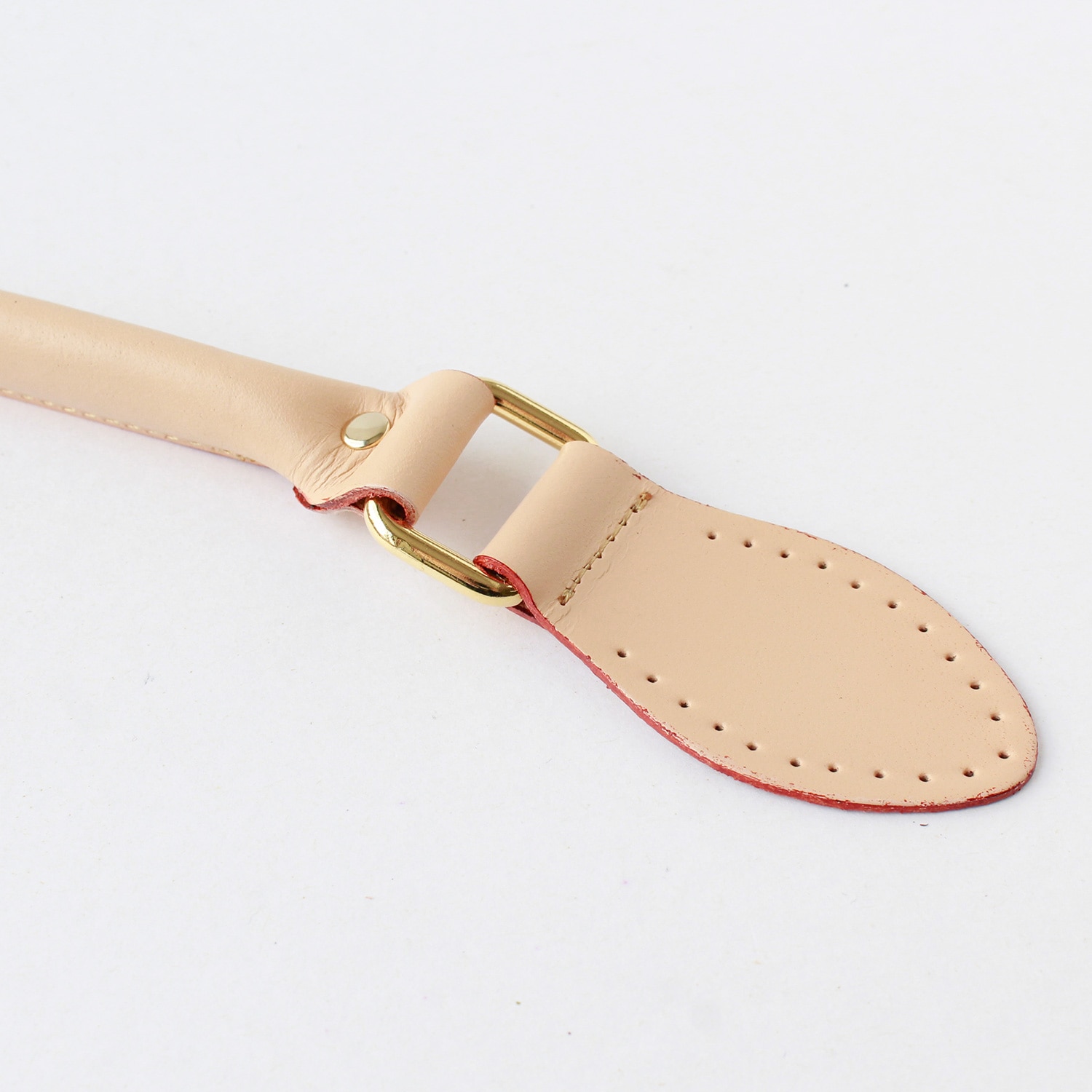 日本紐釦貿易 最高級ヌメ革ハンドル 約40cm ベージュ KT97G-E (ご注文単位1組)【直送品】