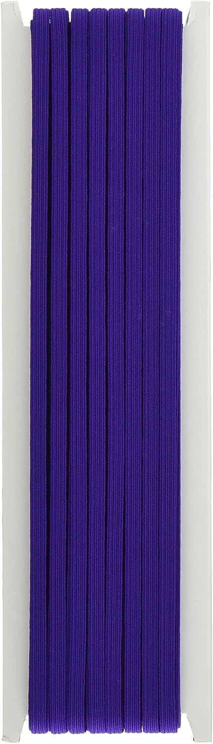 日本紐釦貿易 カラー平ゴム 8コール 5mm幅×30m巻 紫 F10-COL8-V (ご注文単位1巻)【直送品】