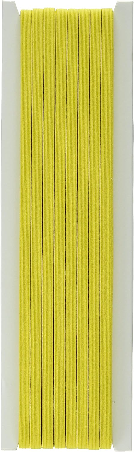 日本紐釦貿易 カラー平ゴム 8コール 5mm幅×30m巻 黄 F10-COL8-Y （ご注文単位1巻）【直送品】