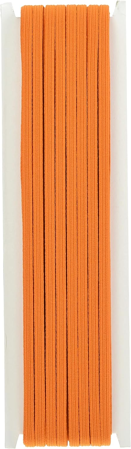 日本紐釦貿易 カラー平ゴム 8コール 5mm幅×30m巻 オレンジ F10-COL8-OR （ご注文単位1巻）【直送品】