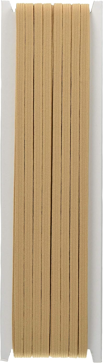 日本紐釦貿易 カラー平ゴム 8コール 5mm幅×30m巻 ベージュ F10-COL8-BE （ご注文単位1巻）【直送品】