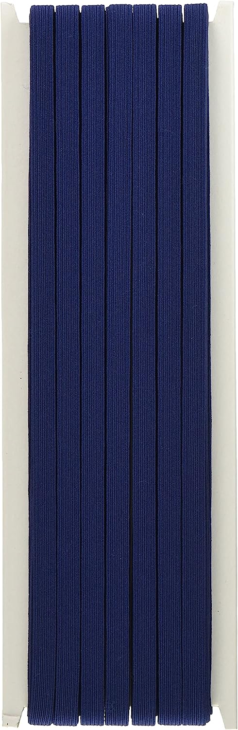 日本紐釦貿易 カラー平ゴム 12コール 7mm幅×30m巻 紺 F10-COL12-NB （ご注文単位1巻）【直送品】