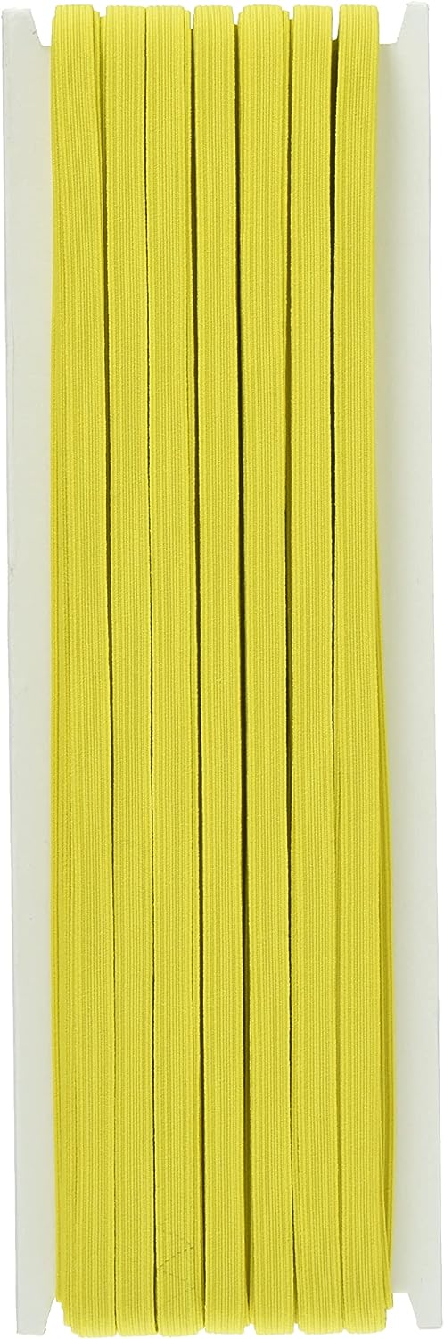 日本紐釦貿易 カラー平ゴム 12コール 7mm幅×30m巻 黄 F10-COL12-Y （ご注文単位1巻）【直送品】