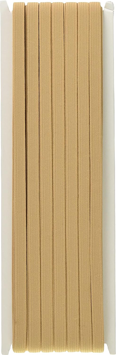 日本紐釦貿易 カラー平ゴム 12コール 7mm幅×30m巻 ベージュ F10-COL12-BE （ご注文単位1巻）【直送品】