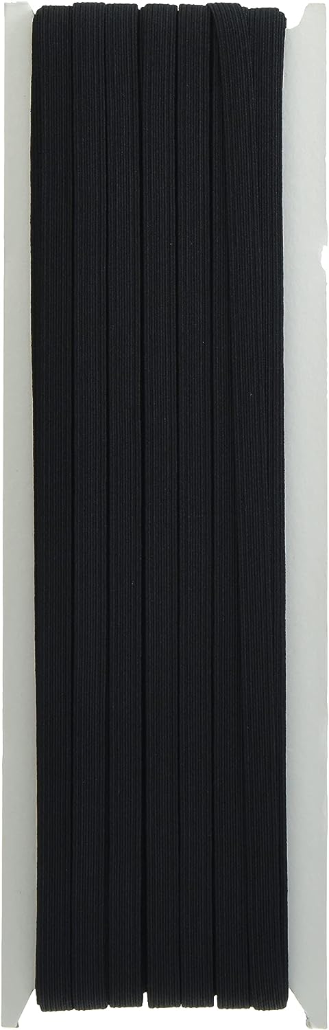 日本紐釦貿易 カラー平ゴム 12コール 7mm幅×30m巻 黒 F10-COL12-B （ご注文単位1巻）【直送品】