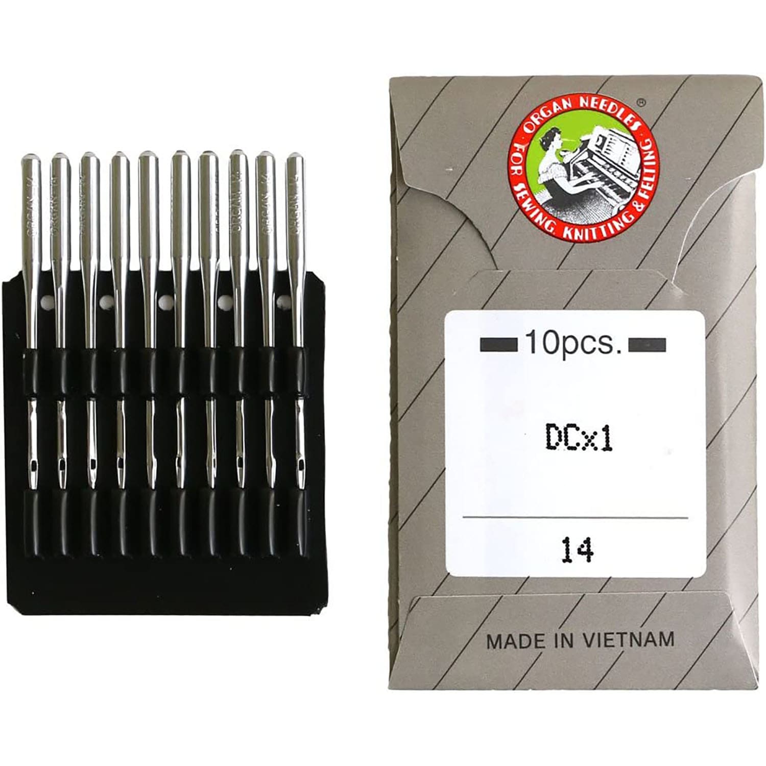 日本紐釦貿易 工業用特殊ミシン針 オーバーロック用 10本入 14番手 DC-1-14 （ご注文単位1枚）【直送品】
