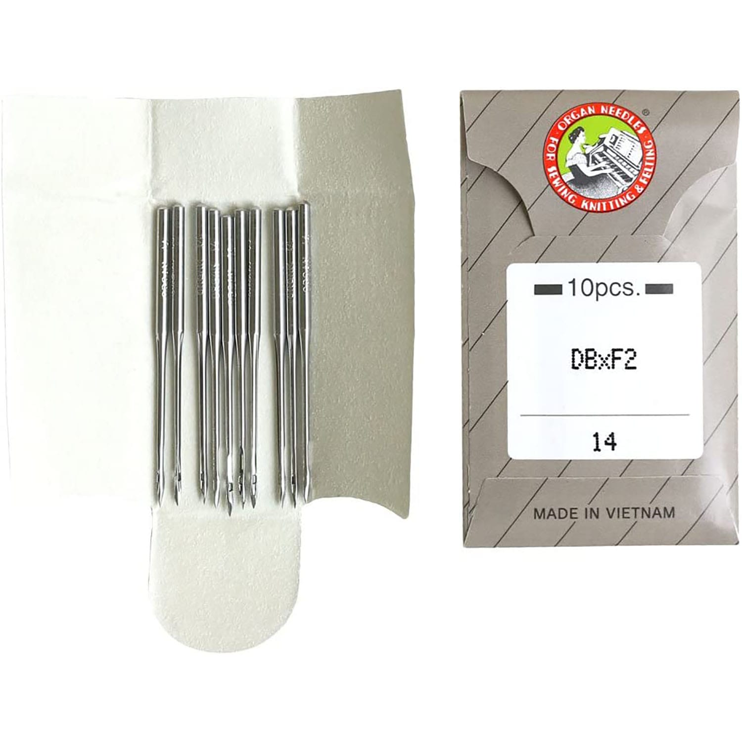 日本紐釦貿易 工業用特殊ミシン針 レザー用 10本入 14番手 DB-F2-14 (ご注文単位1枚)【直送品】