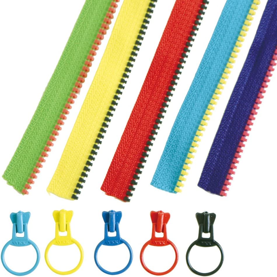 日本紐釦貿易 Y.K.K フリースタイルコンビファスナー お試し 5本セット 40cm FS3VS-KIDS (ご注文単位1セット)【直送品】