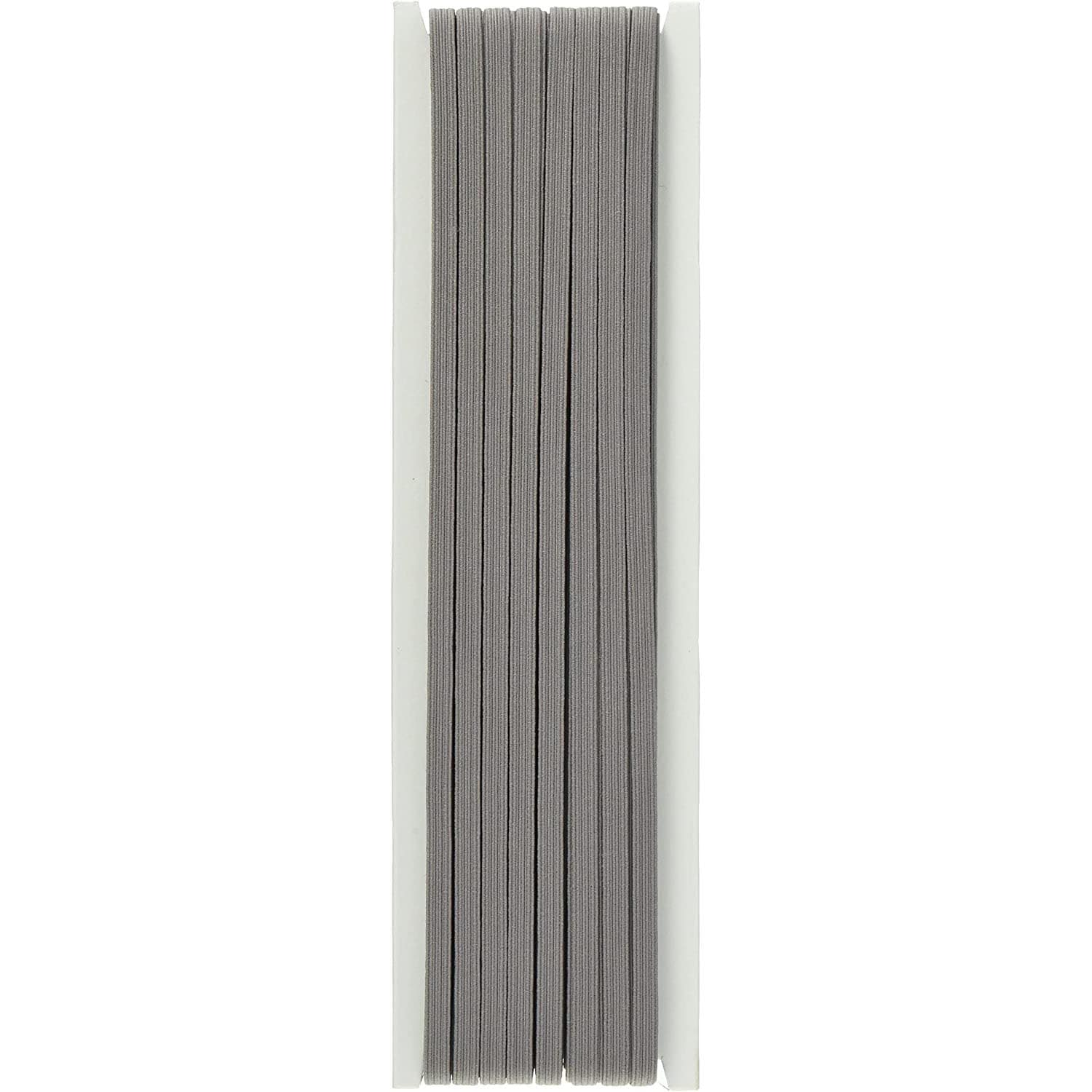 日本紐釦貿易 カラー平ゴム 8コール 5mm幅×30m巻 グレー F10-COL8-GR （ご注文単位1巻）【直送品】