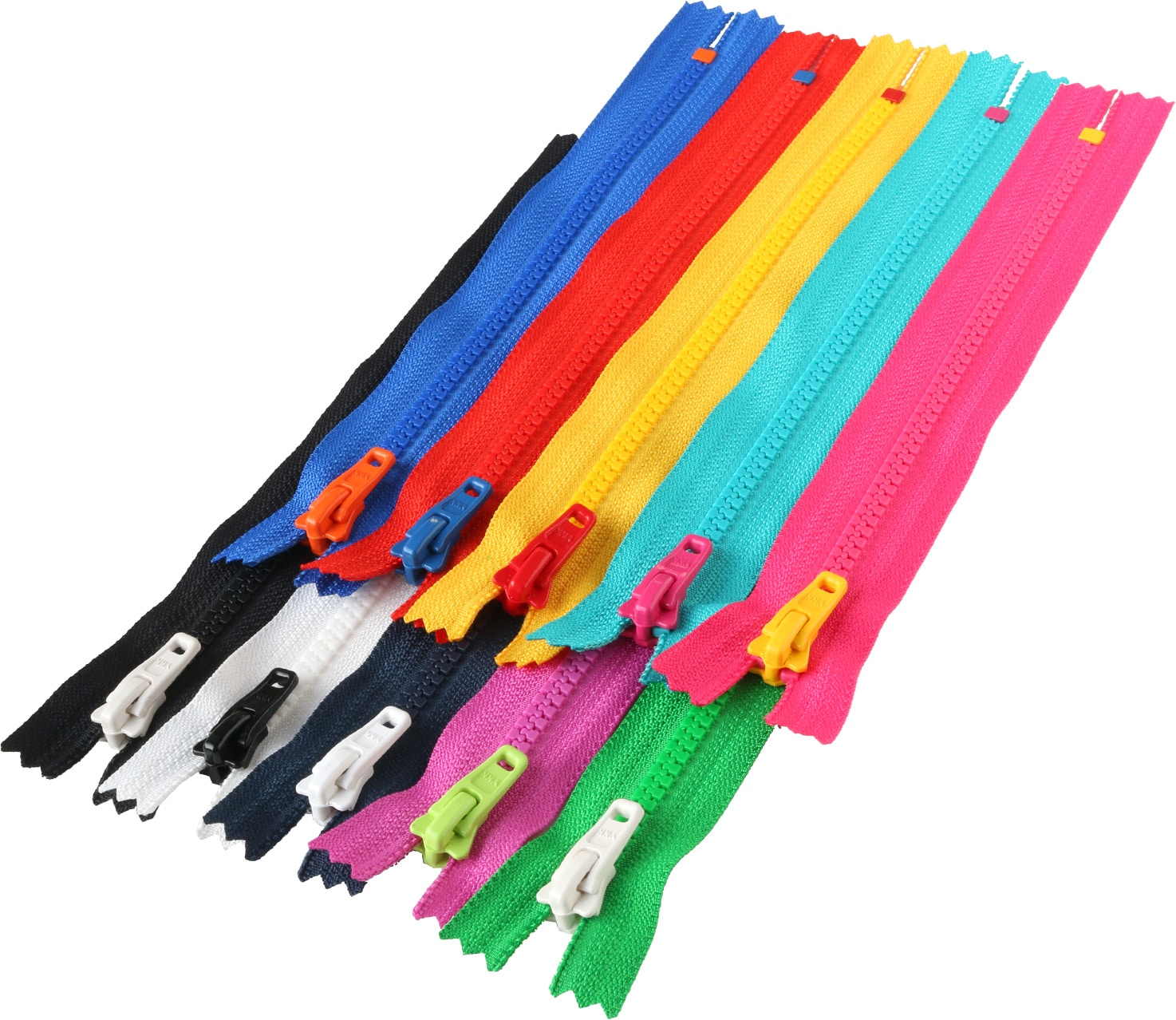 日本紐釦貿易 Y.K.K プラスチックファスナー シッパー 20cm 10色各1本セット 5VSC20-TY10MIX (ご注文単位1セット)【直送品】