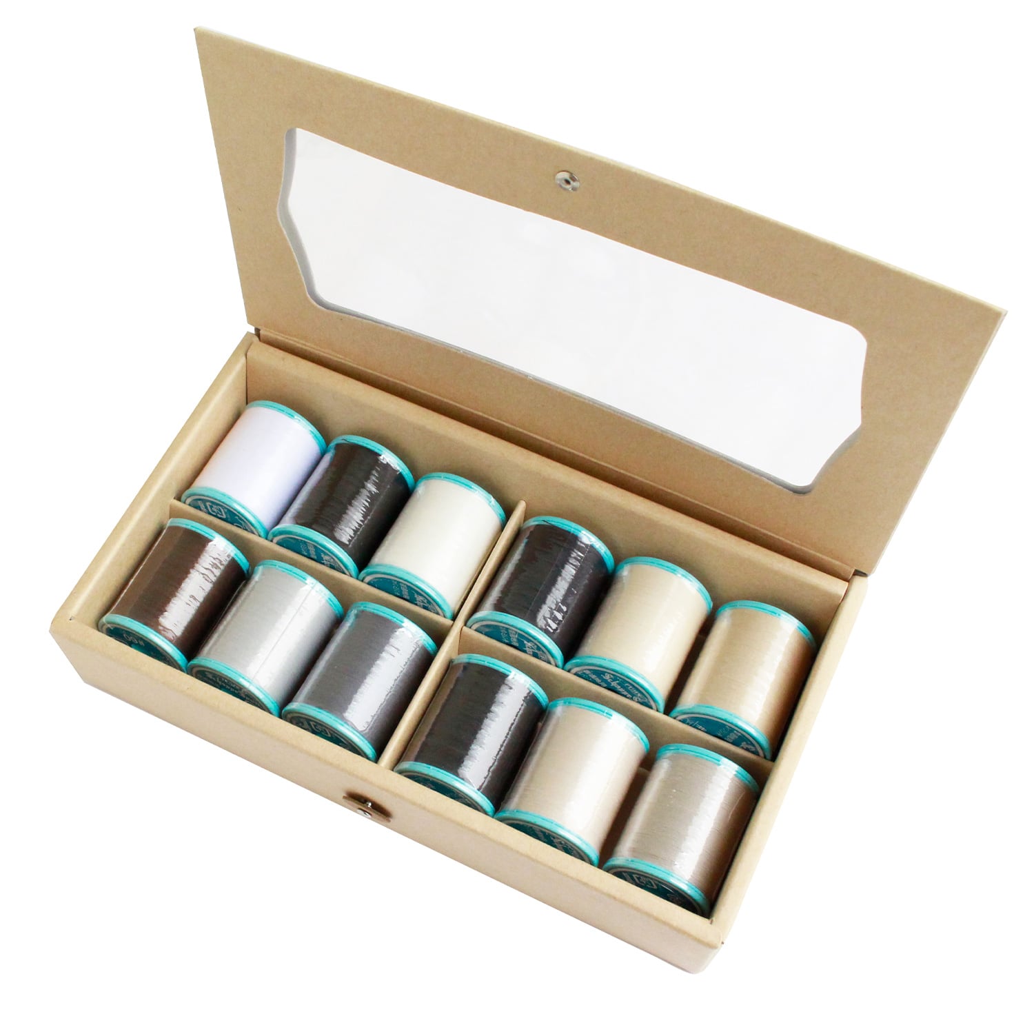 日本紐釦貿易 フジックス シャッペスパン普通地用ミシン糸 #60 200m 小箱12個入 定番セット FK56-ASET (ご注文単位1セット)【直送品】