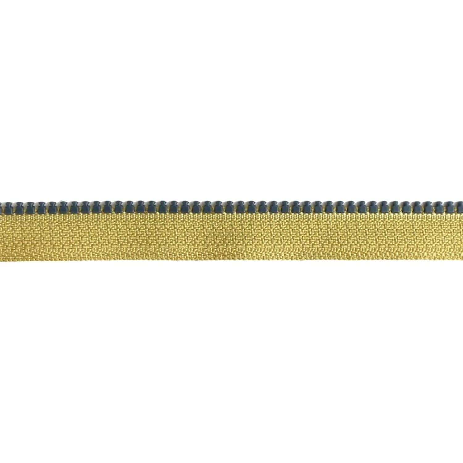 日本紐釦貿易 Y.K.K フリースタイルコンビファスナー 1.2m巻 カラシ×グレー FS3VS-XH829 (ご注文単位1束)【直送品】