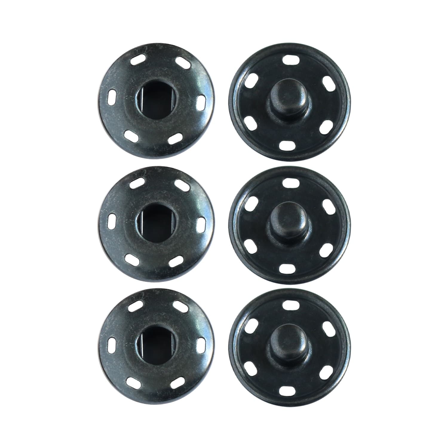 日本紐釦貿易 ビッグスナップ 黒ニッケル 17mm 3組 ISZ-17-BN （ご注文単位1束）【直送品】