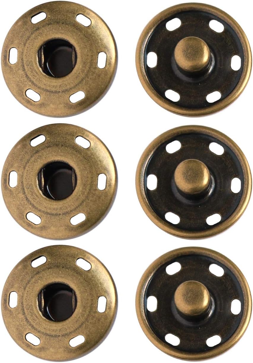 日本紐釦貿易 ビッグスナップ アンティークゴールド 17mm 3組 ISZ-17-AG （ご注文単位1束）【直送品】