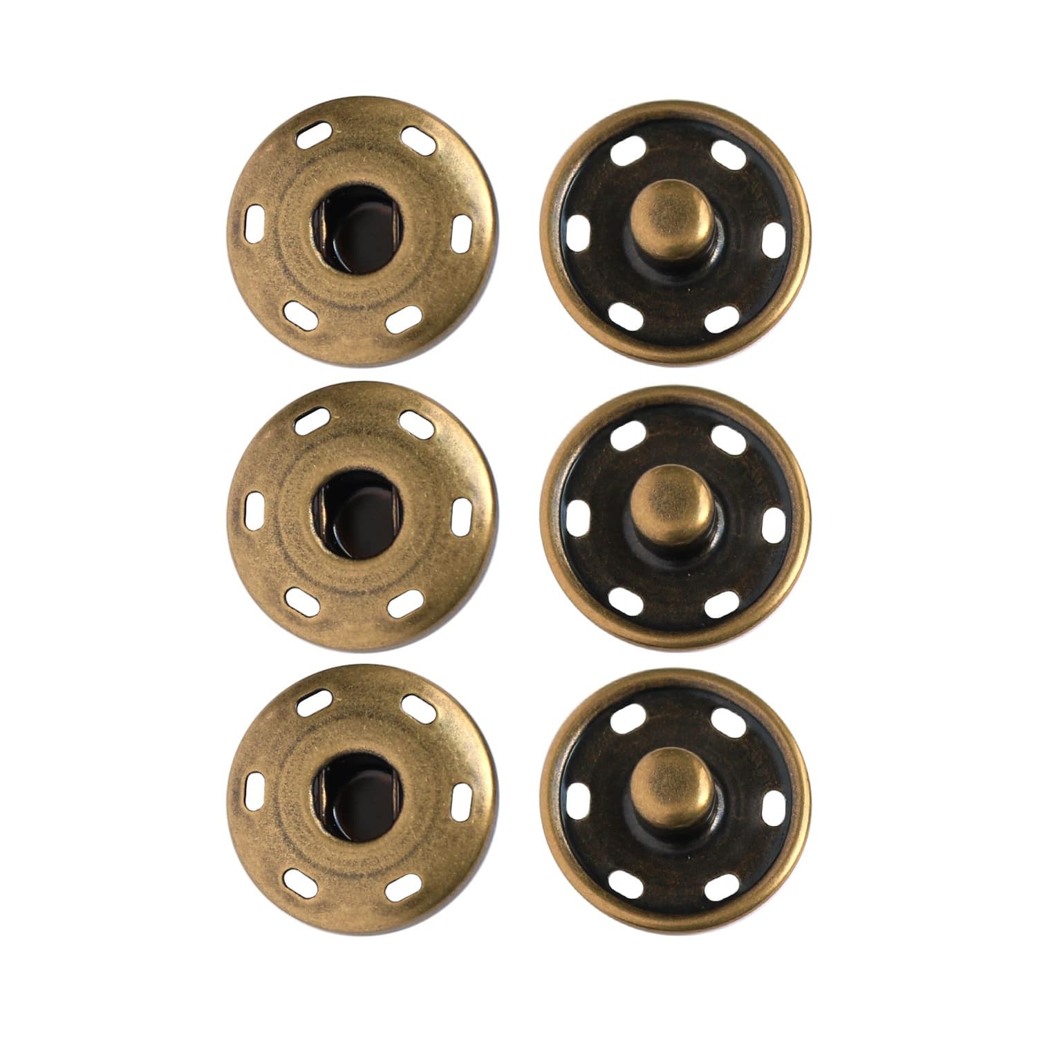 日本紐釦貿易 ビッグスナップ アンティークゴールド 17mm 3組 ISZ-17-AG （ご注文単位1束）【直送品】