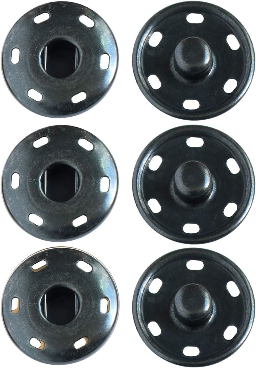 日本紐釦貿易 ビッグスナップ 黒ニッケル 21mm 3組 ISZ-21-BN （ご注文単位1束）【直送品】