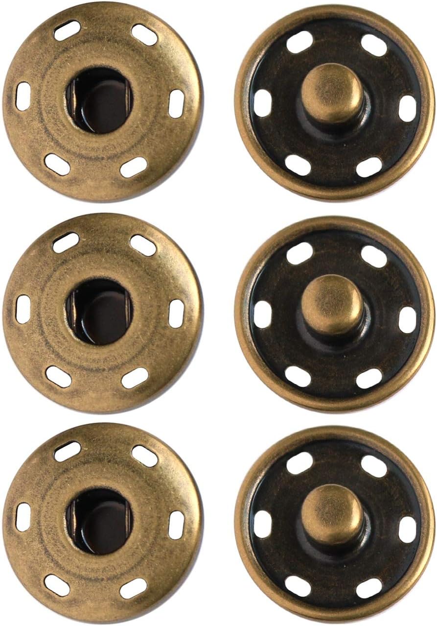 日本紐釦貿易 ビッグスナップ アンティークゴールド 21mm 3組 ISZ-21-AG （ご注文単位1束）【直送品】