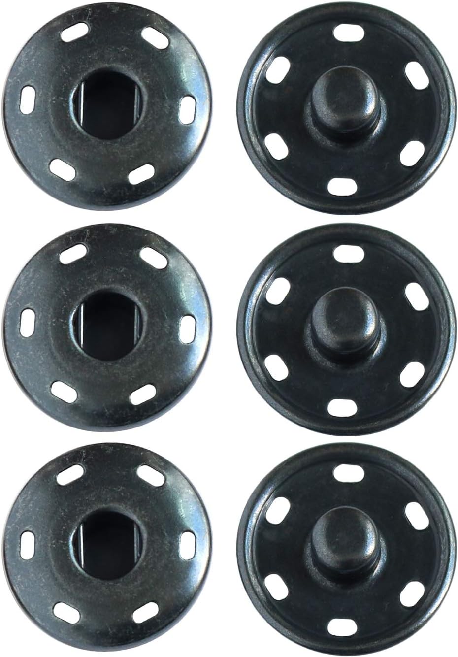 日本紐釦貿易 ビッグスナップ 黒ニッケル 30mm 3組 ISZ-30-BN （ご注文単位1束）【直送品】