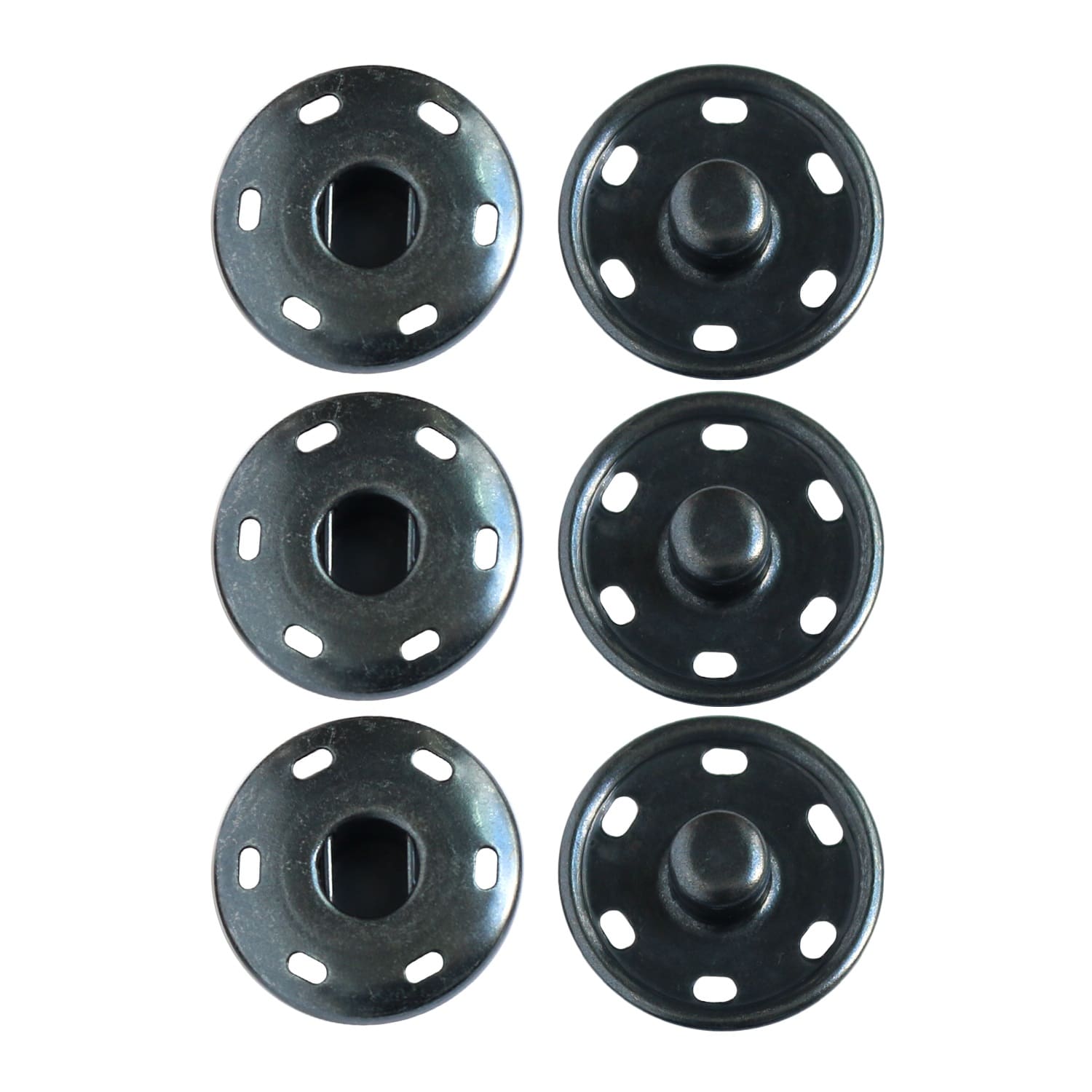 日本紐釦貿易 ビッグスナップ 黒ニッケル 30mm 3組 ISZ-30-BN (ご注文単位1束)【直送品】