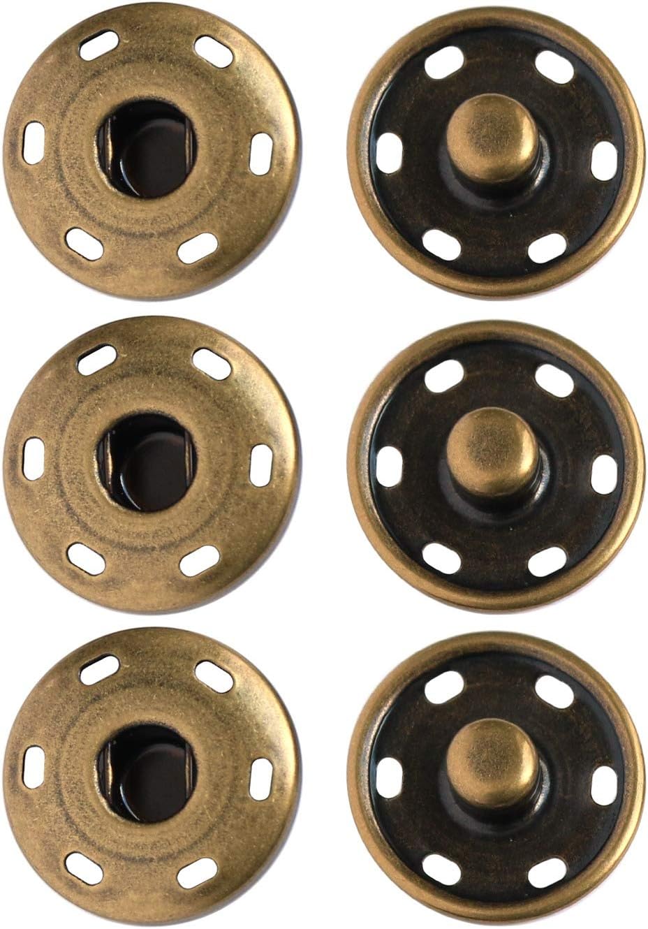 日本紐釦貿易 ビッグスナップ アンティークゴールド 30mm 3組 ISZ-30-AG （ご注文単位1束）【直送品】