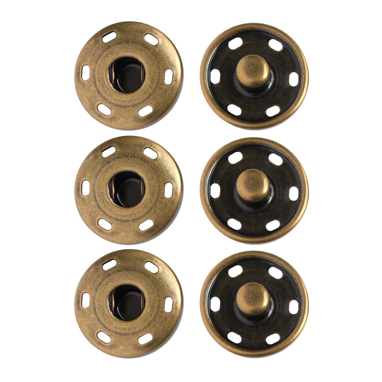 日本紐釦貿易 ビッグスナップ アンティークゴールド 30mm 3組 ISZ-30-AG （ご注文単位1束）【直送品】