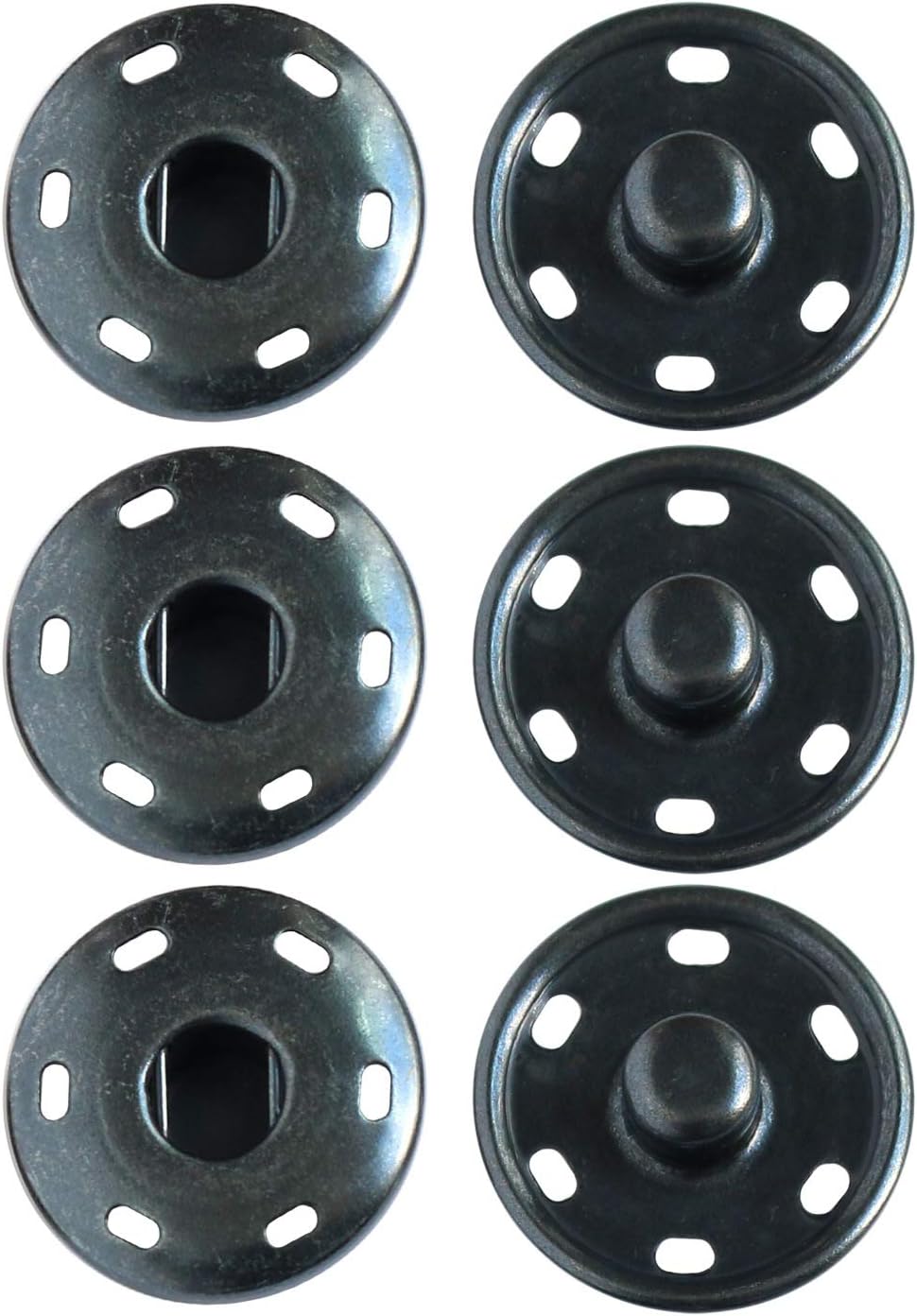 日本紐釦貿易 ビッグスナップ 黒ニッケル 25mm 3組 ISZ-25-BN （ご注文単位1束）【直送品】