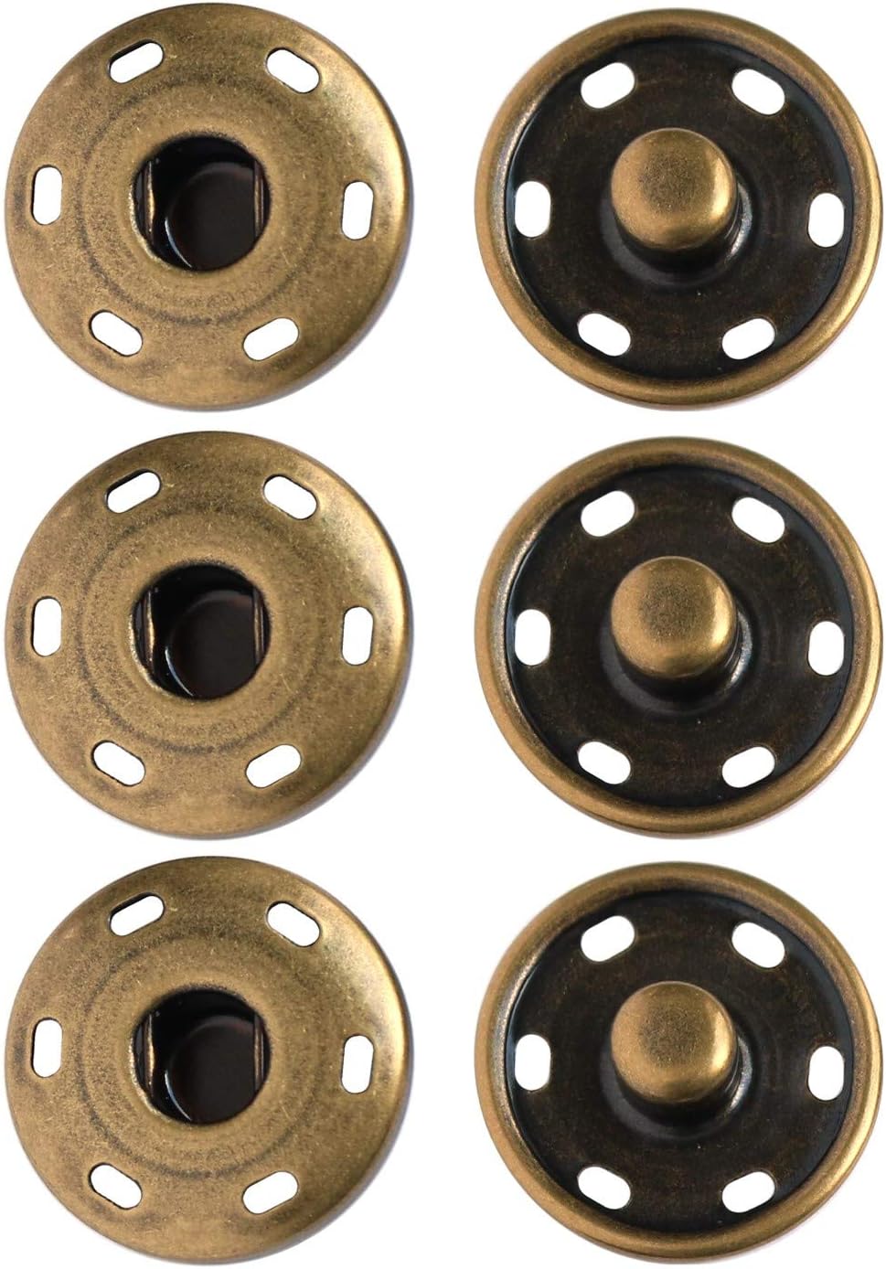 日本紐釦貿易 ビッグスナップ アンティークゴールド 25mm 3組 ISZ-25-AG （ご注文単位1束）【直送品】