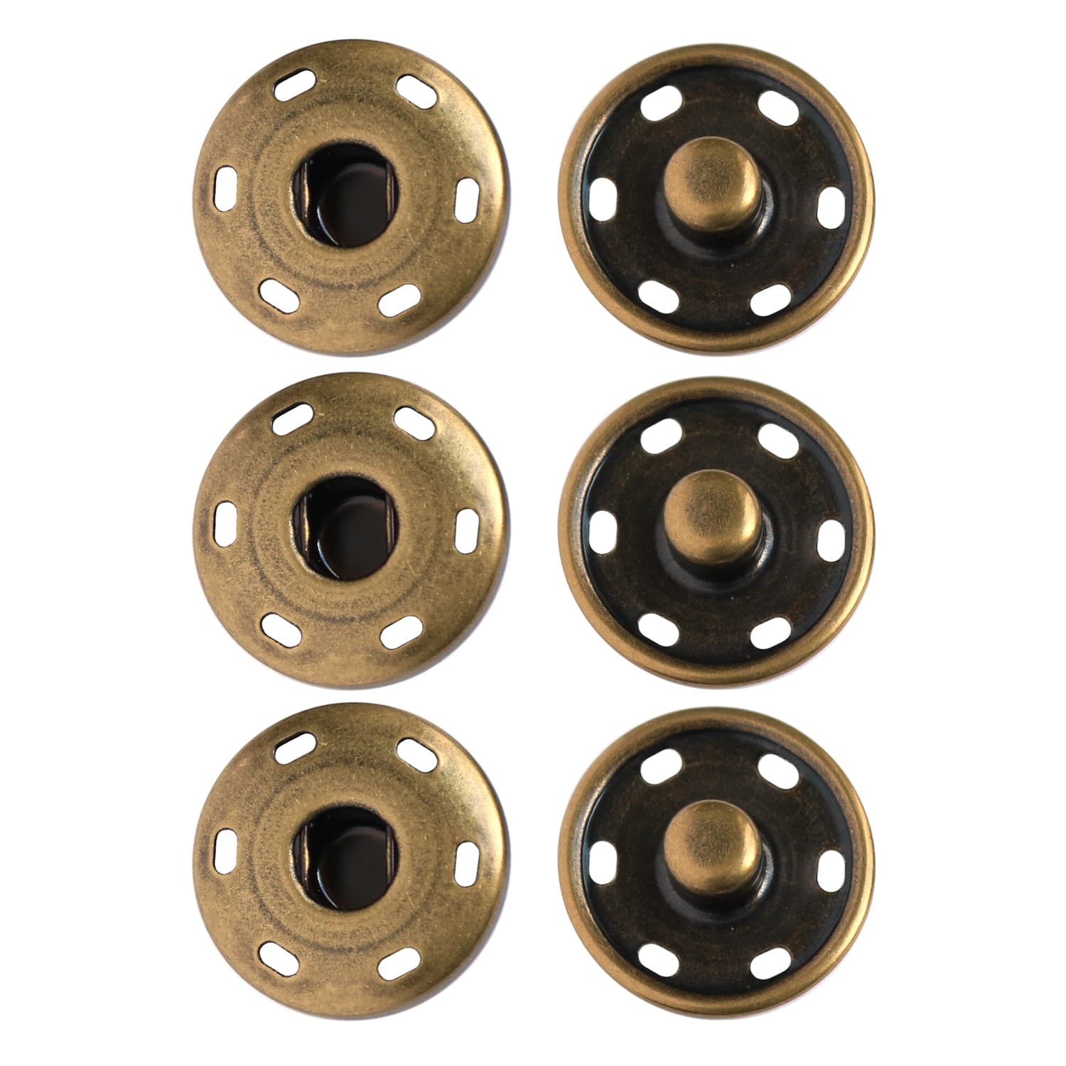 日本紐釦貿易 ビッグスナップ アンティークゴールド 25mm 3組 ISZ-25-AG （ご注文単位1束）【直送品】