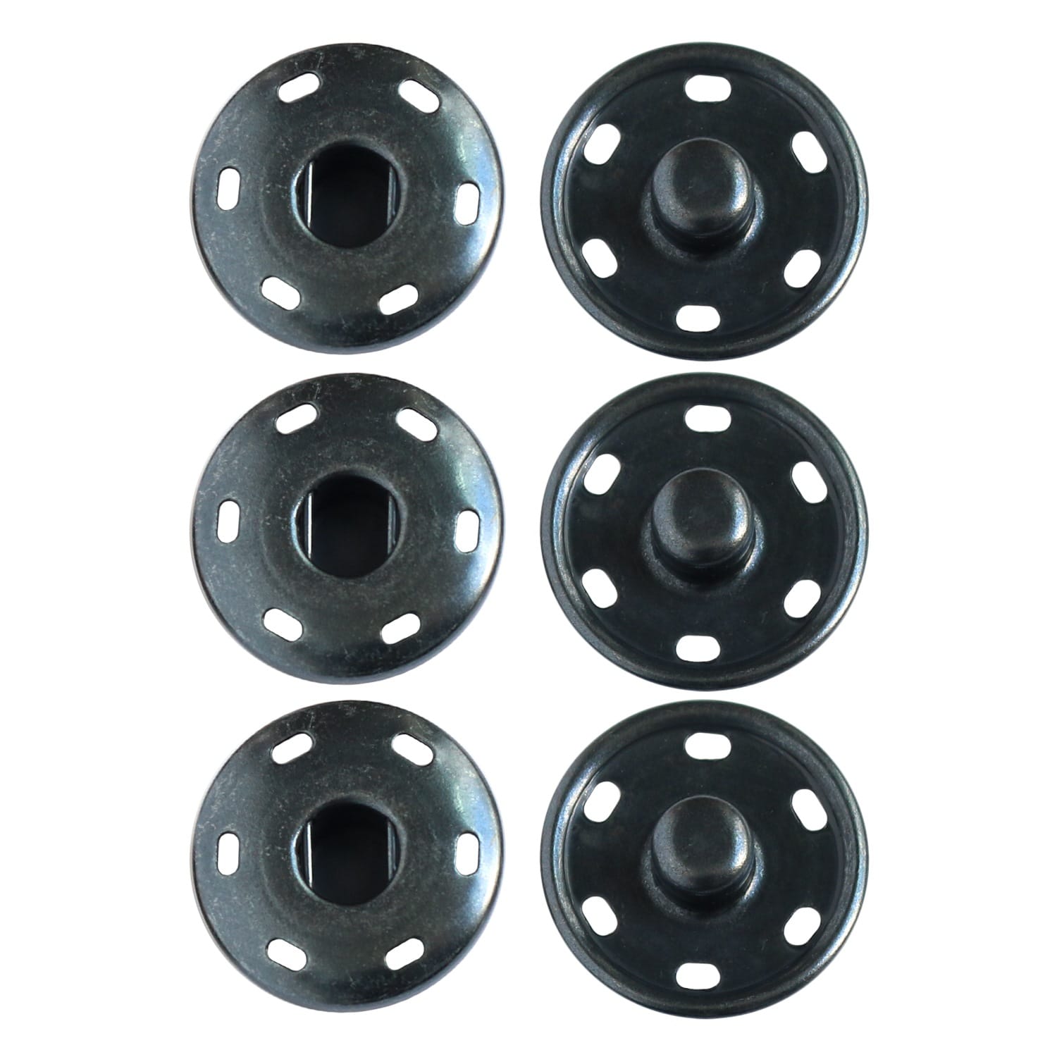 日本紐釦貿易 ビッグスナップ 黒ニッケル 35mm 3組 ISZ-35-BN (ご注文単位1束)【直送品】