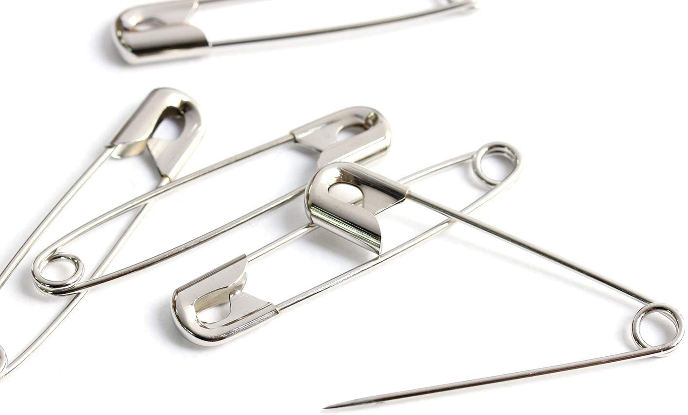 日本紐釦貿易 MERZEN スナッピン 安全ピン シルバー 38mm 1000本 AC113-3 （ご注文単位1束）【直送品】