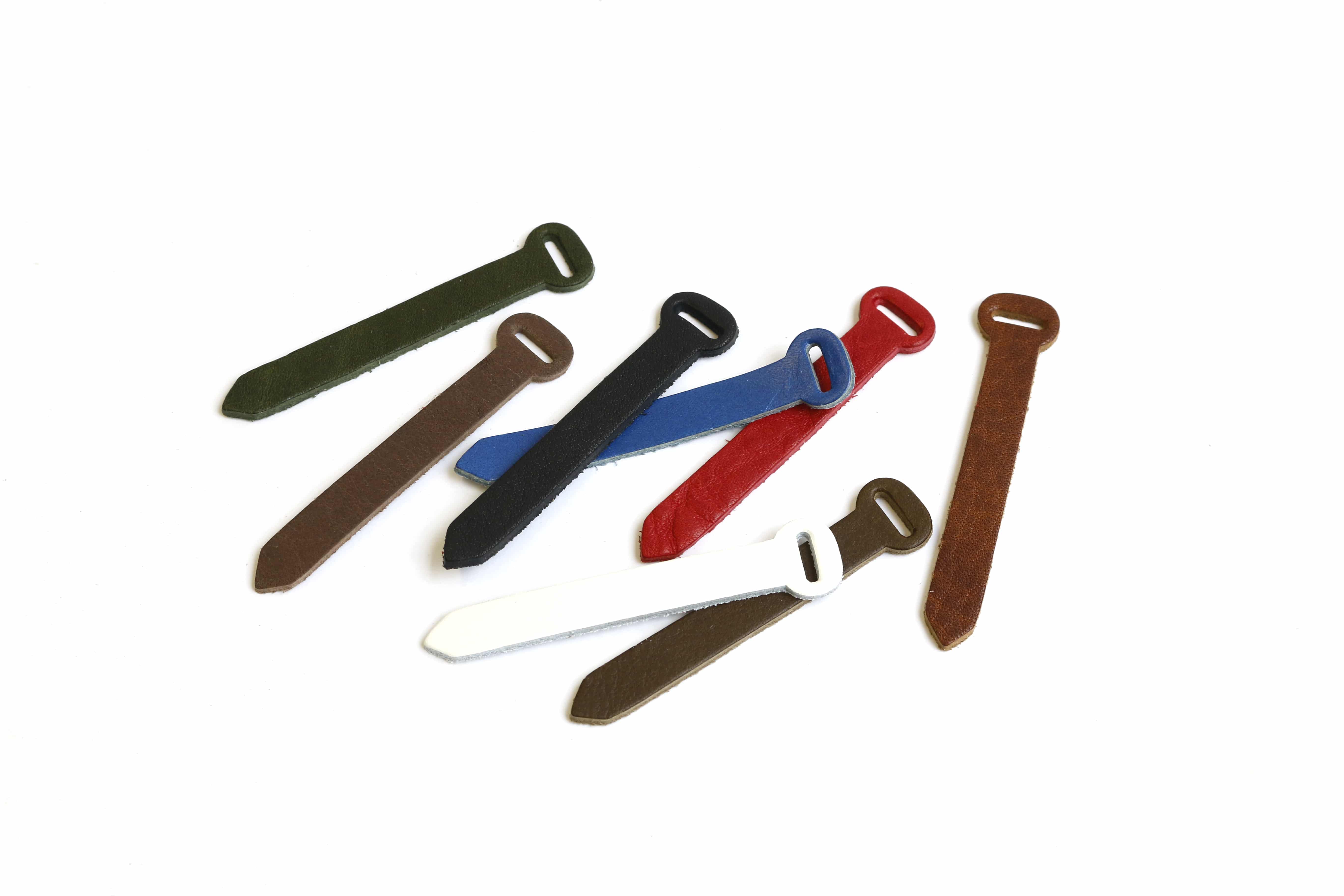 日本紐釦貿易 Y.K.K リングファスナー用引手本革パーツ 全長70mm 8カラー各1本入 LS-8MIX (ご注文単位1セット)【直送品】